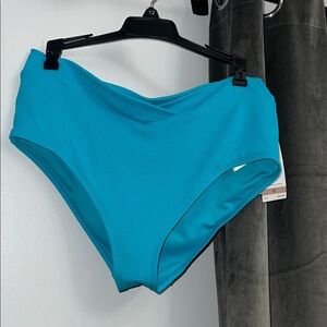 Beach House Sea blue Mid-rise Bikini Bottom Sz 12/Large
